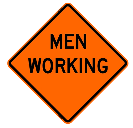Mesh Sign "Men Working", 48" X 48" (Sign Only)